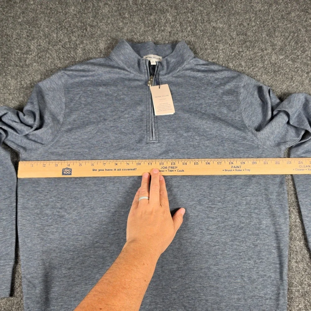 Peter Millar Crown Comfort Interlock 1/4 Zip Pullover Mens M Blue MF23K144 NWT